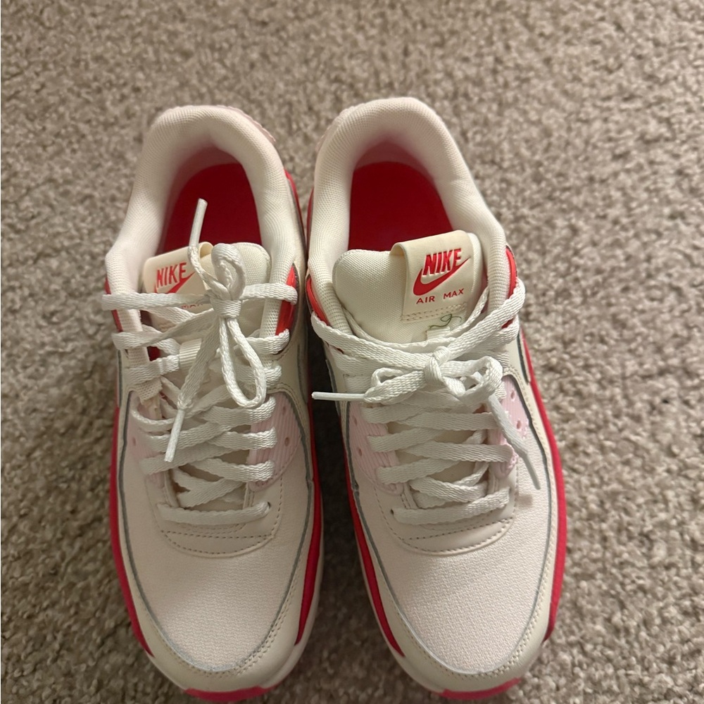 Nike Air Max White and Pink Sneakers